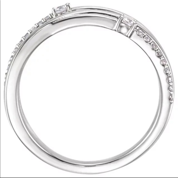 New 925 Silver Stackable Multi Layer Diamond Ring - Picture 5 of 6